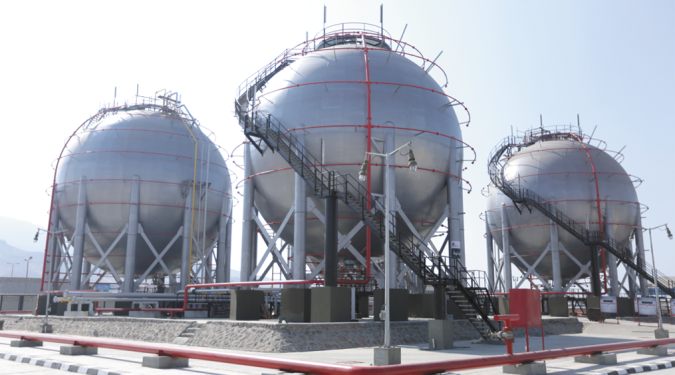 (4) LPG SPHERICAL TANKS